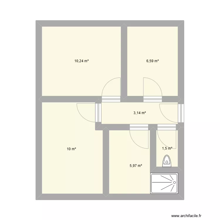 Extension de maison. Plan de 