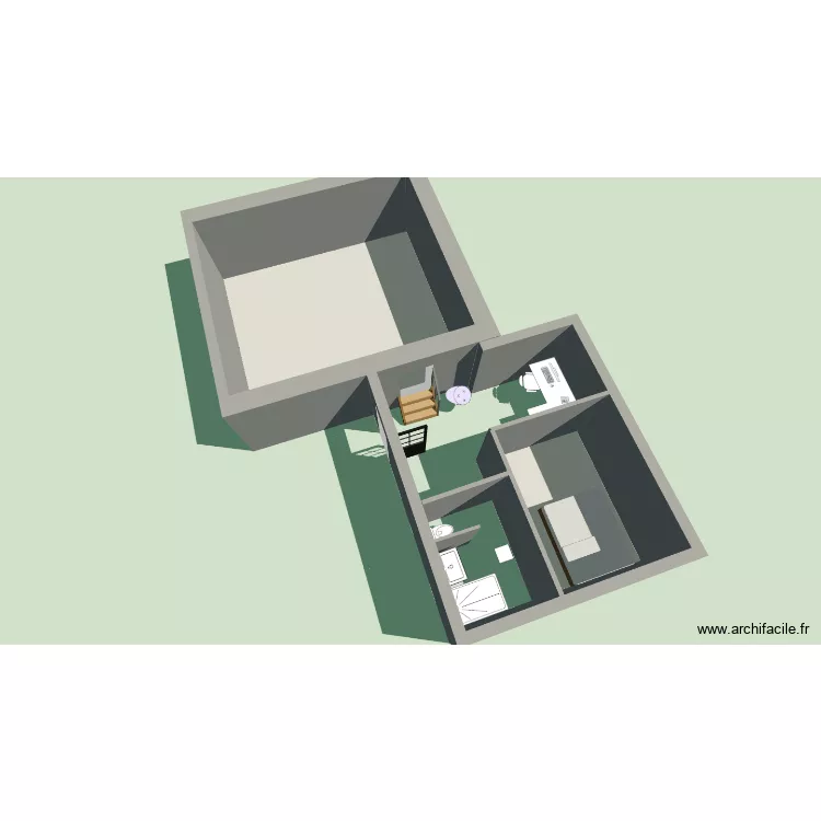 Plan 2. Plan de 2 Pièces et 45 m²
