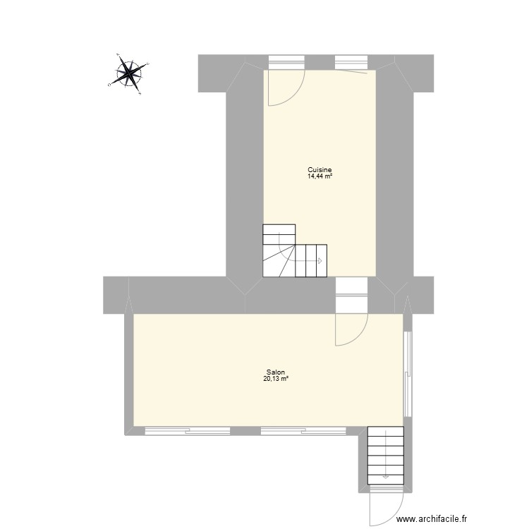 Vinciguerra J - PO - rogliano. Plan de 5 pièces et 49 m2