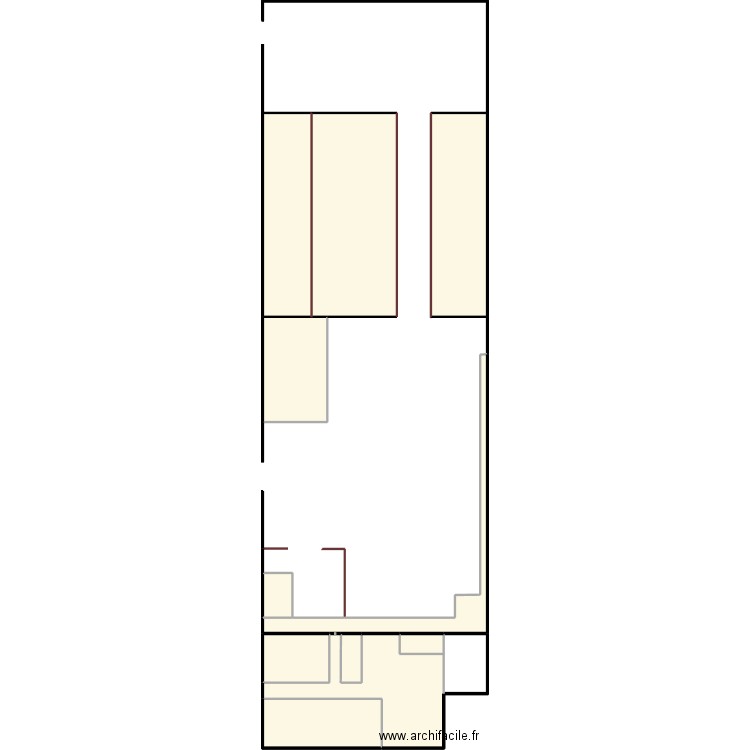 PLAN bAUDOUNI. Plan de 9 pièces et -20 m2