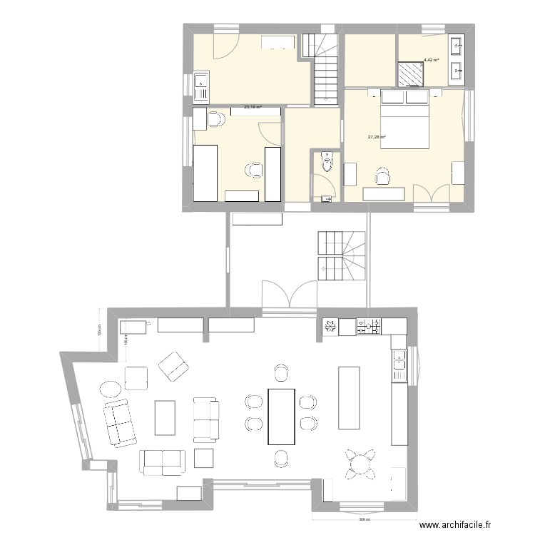 maison. Plan de 0 pièce et 0 m2