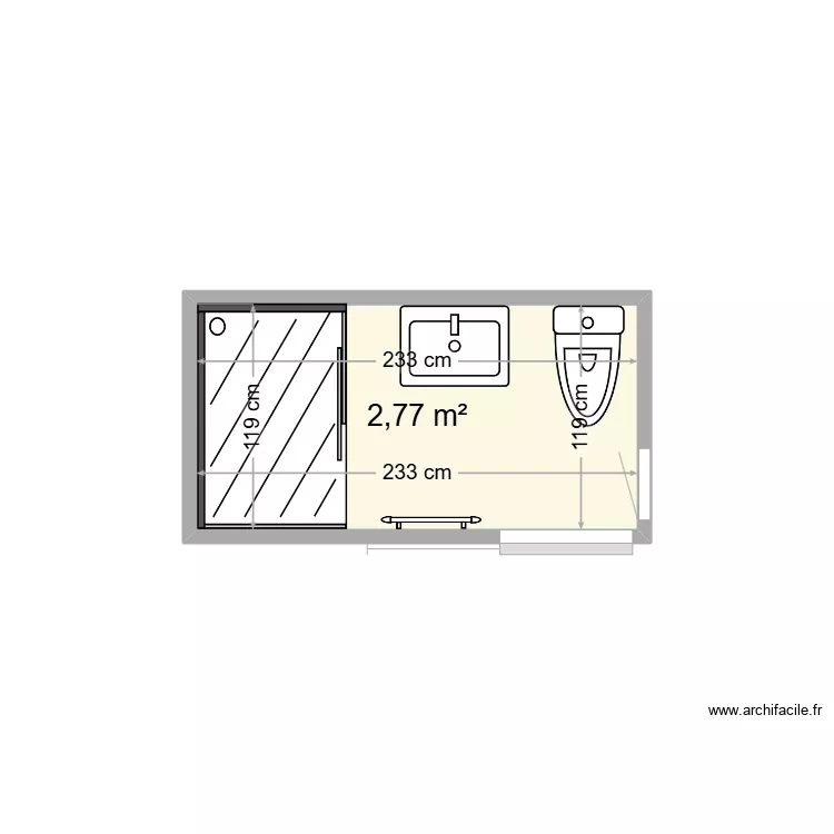 FEY Salle de bain Sous sol. Plan de 