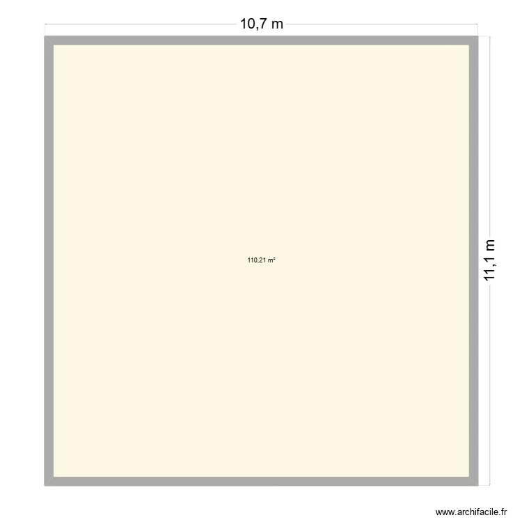 Cave-superficie. Plan de 1  et 110 m²