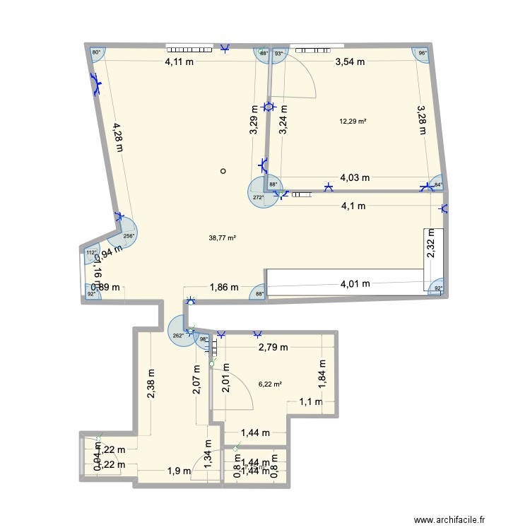 Rouffach Florence. Plan de 4 pièces et 58 m2
