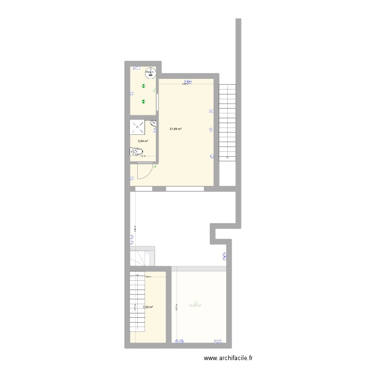 ROUX 2. Plan de 7 pièces et 90 m2