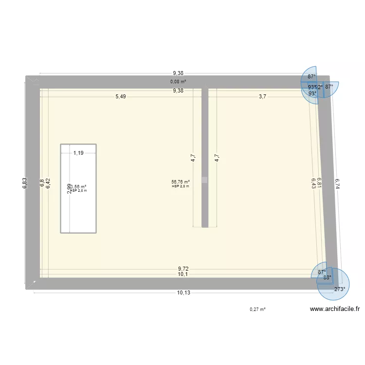 ETAGE SEPTEMBRE. Plan de 4 Pièces et 64 m² ETAGE SEPTEMBRE. Plan de 4 Pièces et 64 m²