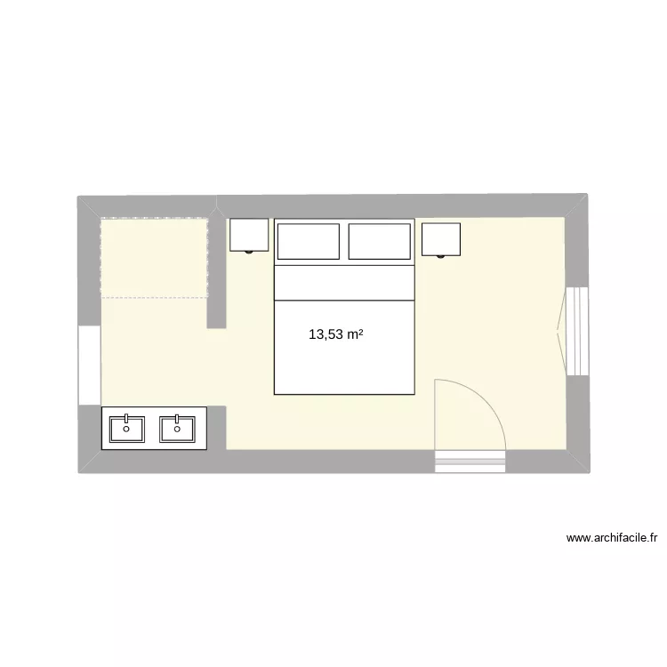 chambre&eacute;. Plan de 