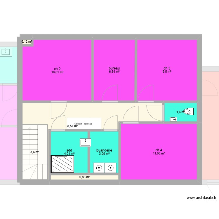 maison AD. Plan de 28 pièces et 270 m2