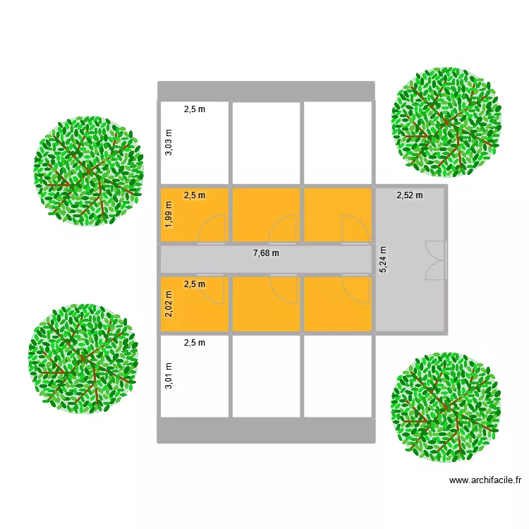 PLAN porcherie au 75e. Plan de 