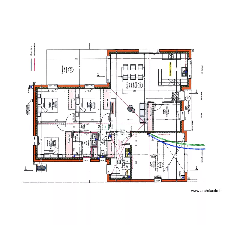 AUGIZEAU plan r&eacute;seau. Plan de 