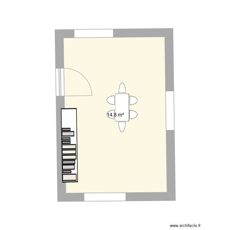 ATELIER POTERIE. Plan de 1 pièce et 15 m2