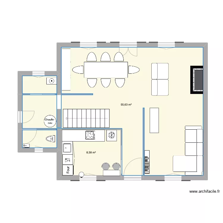 rdc a l'échelle. Plan de rdc a l'échelle. Plan de