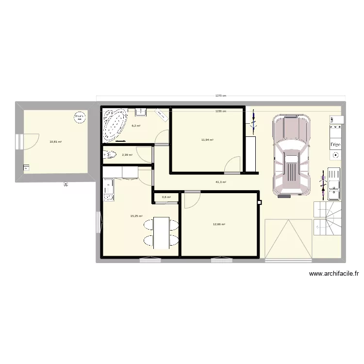 Maison Latour RC 1. Plan de 