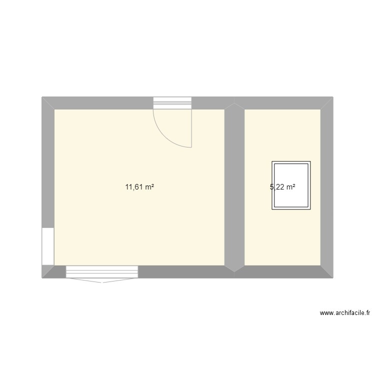 Chambre bureau. Plan de 0 pièce et 0 m2