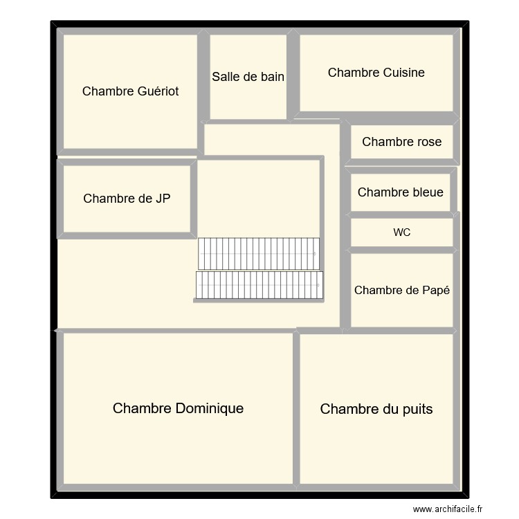 Merchadour Plan 1er étage. Plan de 11 pièces et 395 m2