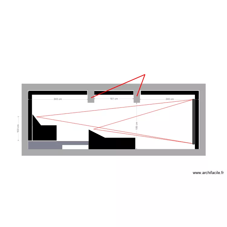 LDLH Cinema Project @ Marguery. Plan de 1  et 17 m²