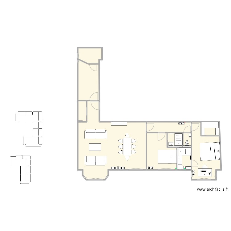 Renovation Boulogne - apres travaux 2. Plan de 11 pièces et 86 m2