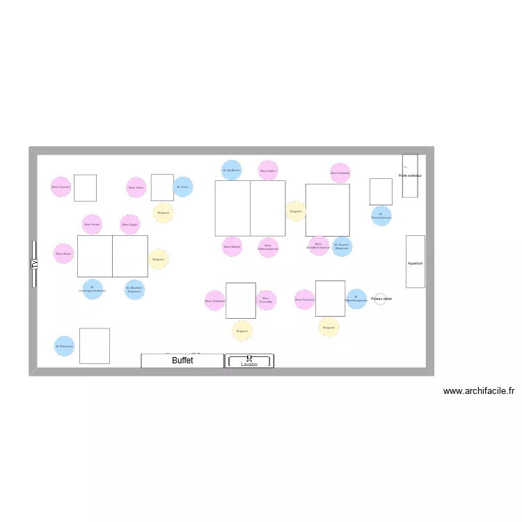 Salle &agrave; manger USD. Plan de 1 pièce et 99 m²