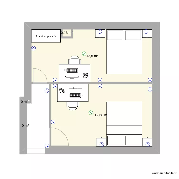 côté enfant. Plan de 5 et 25 m² côté enfant. Plan de 5 et 25 m²
