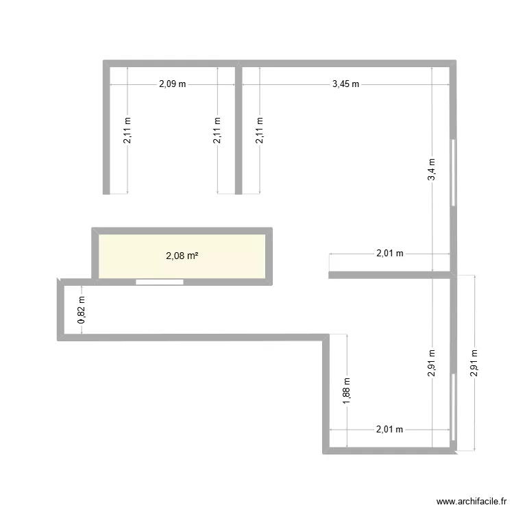 appart julia. Plan de 1 et 2 m² appart julia. Plan de 1 et 2 m²