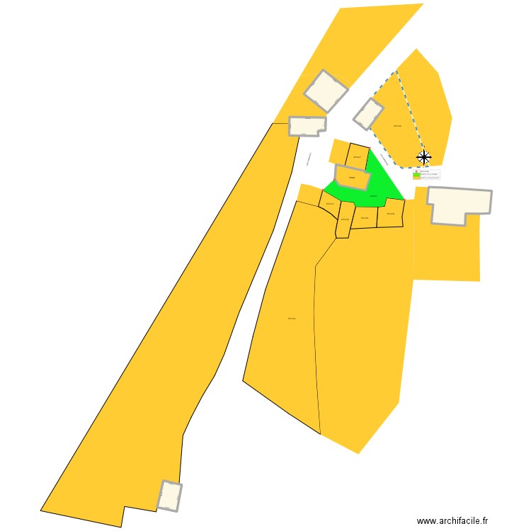 projet com. Plan de 6 pièces et 399 m2