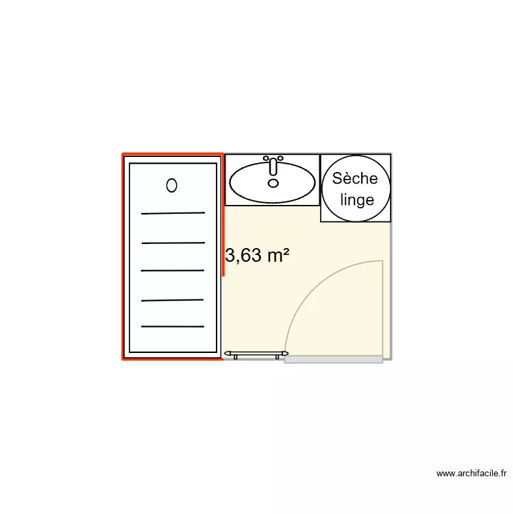 TREDANT. Plan de 1 Pièce et 4 m² TREDANT. Plan de 1 Pièce et 4 m²