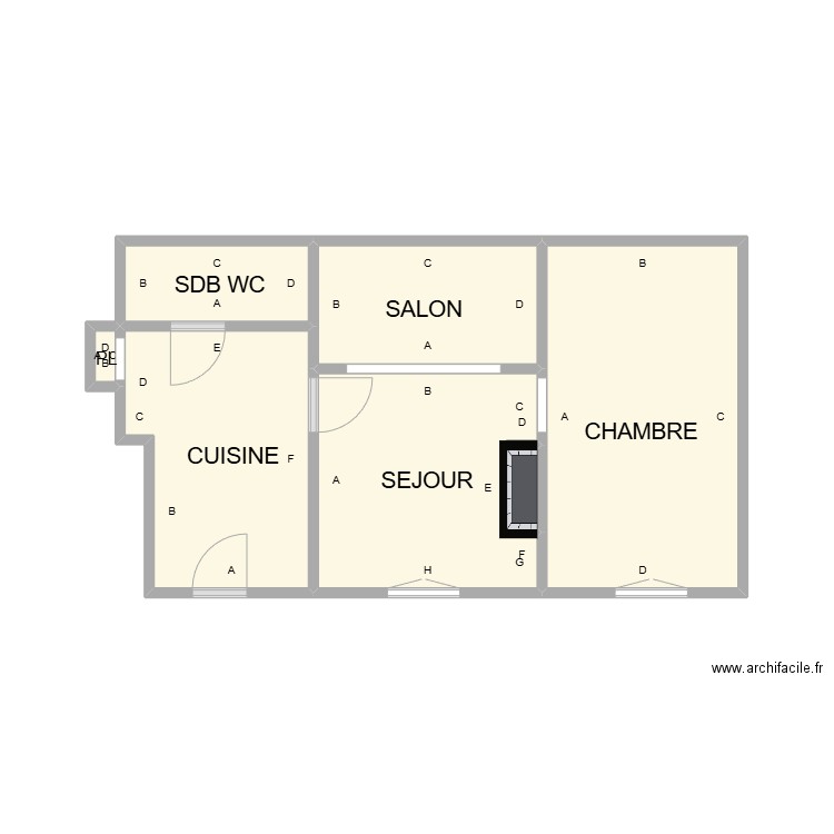 PLAN NIMES COTELE PLB. Plan de 7 pièces et 24 m2