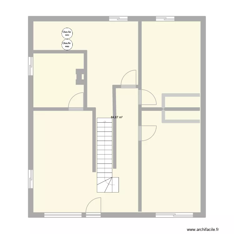 217. Plan de 1 pièce et 85 m²