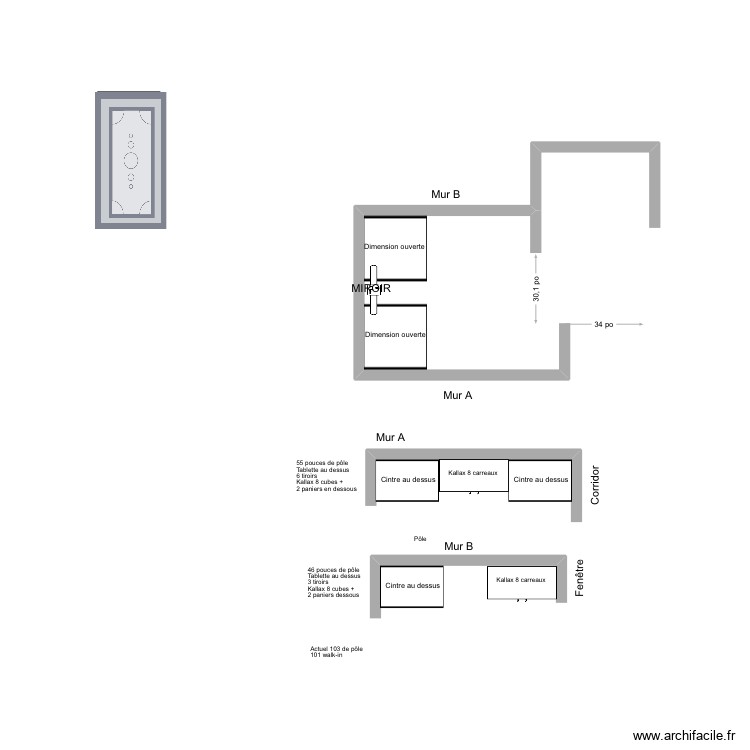 Walk in SR/JB. Plan de 0 pièce et 0 m2