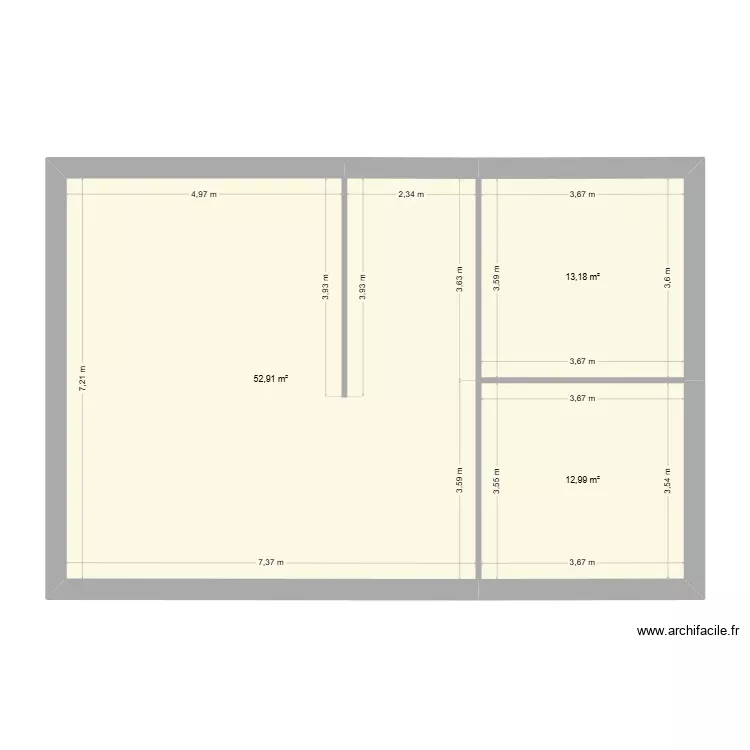 MAISON 2. Plan de 3 Pièces et 79 m² MAISON 2. Plan de 3 Pièces et 79 m²