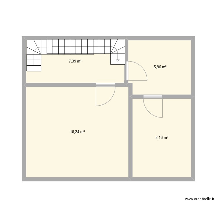 spl 2eme. Plan de 4 pièces et 38 m2