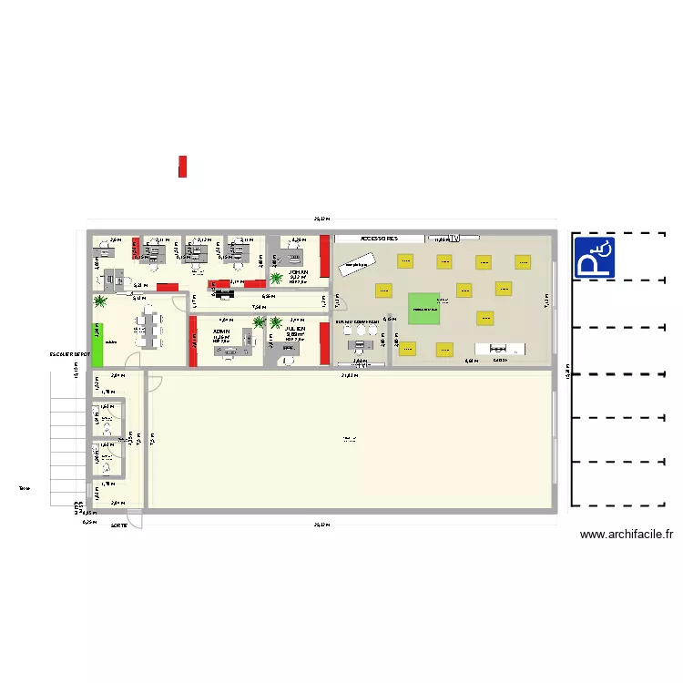 bureaux cara. Plan de 