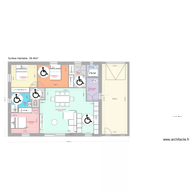 CALDU Propo 3. Plan de 10 et 117 m² CALDU Propo 3. Plan de 10 et 117 m²