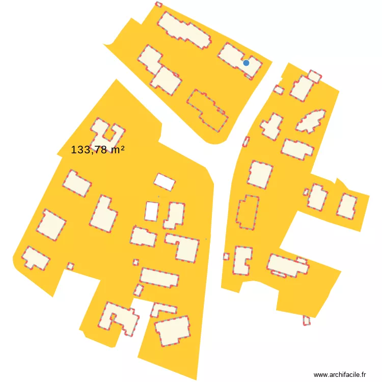 plan cadastre quartier sans surfaces. Plan de 