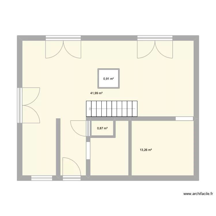PLAN ACTUEL. Plan de 4  et 58 m²
