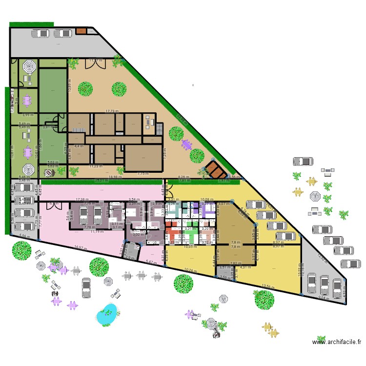 LOC COM / MAISON / APPARTS / LOC COM 2 0912C. Plan de 91 pièces et 1876 m2