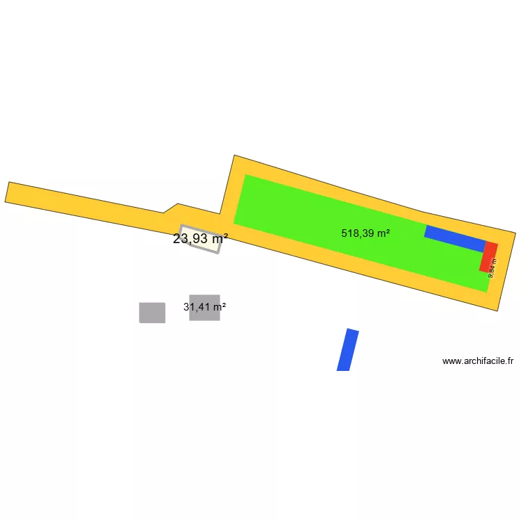 Pellerin-Bourg-garages. Plan de 1  et 24 m²