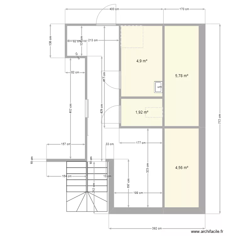 AMENAGEMENT COMBLES AVIZE. Plan de 