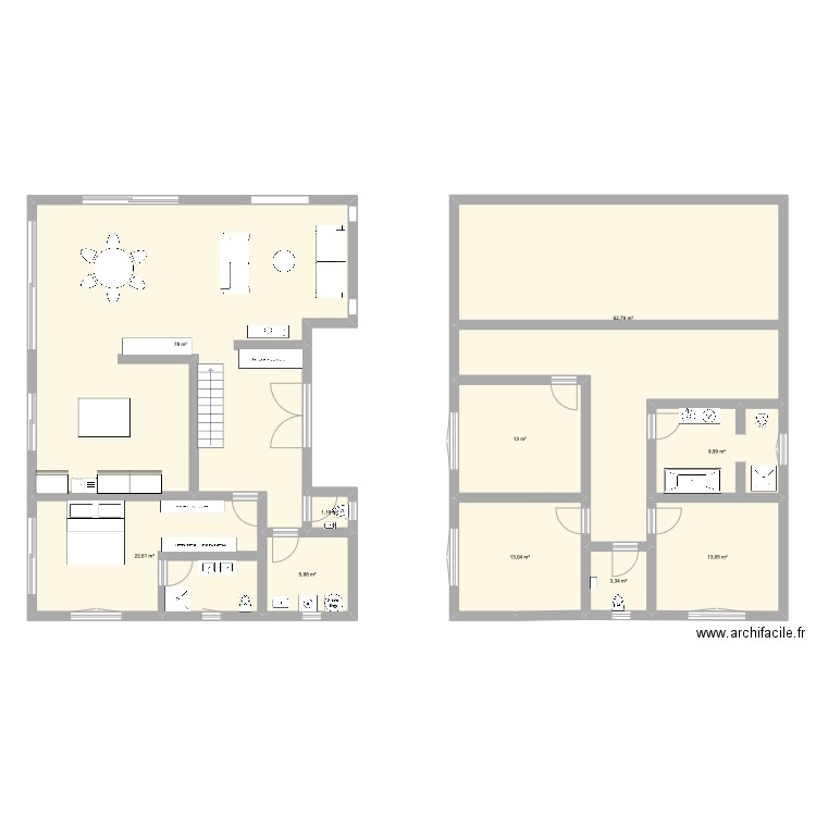 esma. Plan de 10 pièces et 223 m2