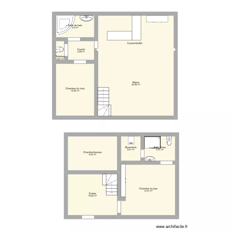 Maison. Plan de 11 et 99 m² Maison. Plan de 11 et 99 m²