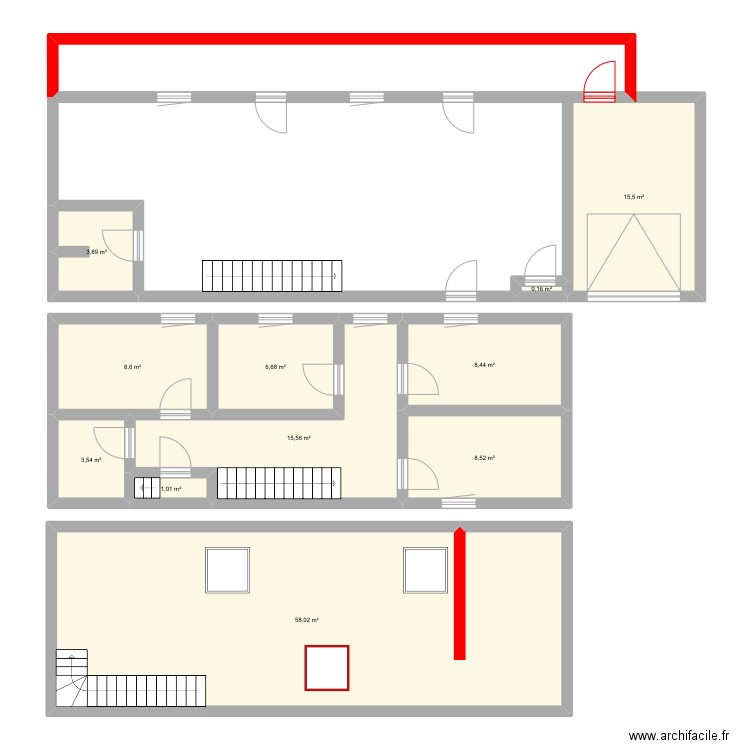 Maison. Plan de 0 pièce et 0 m2