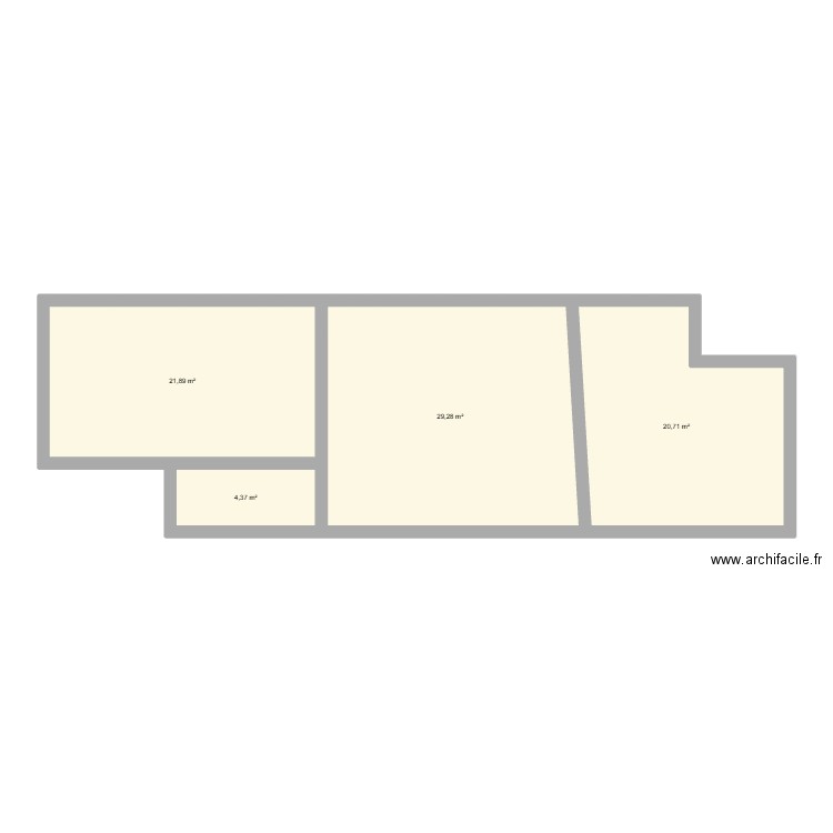 Local commercial Vienne. Plan de 4 pièces et 76 m2