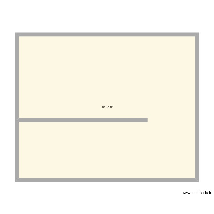 valras. Plan de 1 pièce et 87 m2