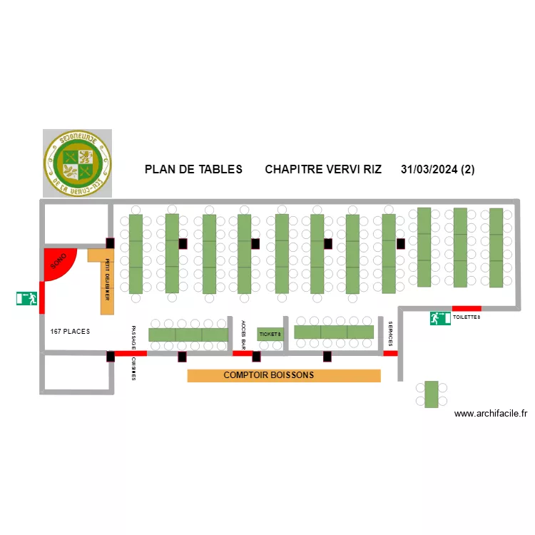 PLAN DE TABLES chapitre vervi riz 2024 (2). Plan de 