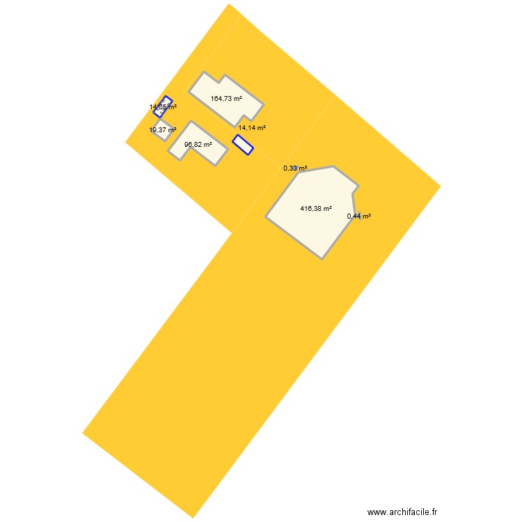 projet 2. Plan de 8 pièces et 726 m2