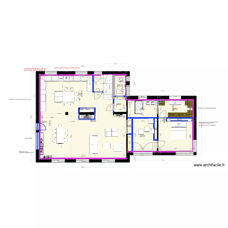 VALIOUD R1. Plan de 14  et 137 m²