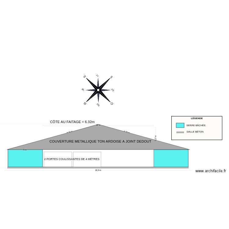 FAÇADE NORD-OUEST. Plan de 0 pièce et 0 m2