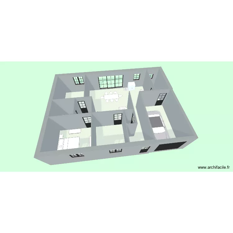 Maison HEXAOM bis. Plan de 9  et 91 m²