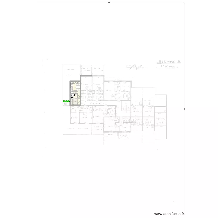 Plan avec import. Plan de 6 Pièces et 19 m²