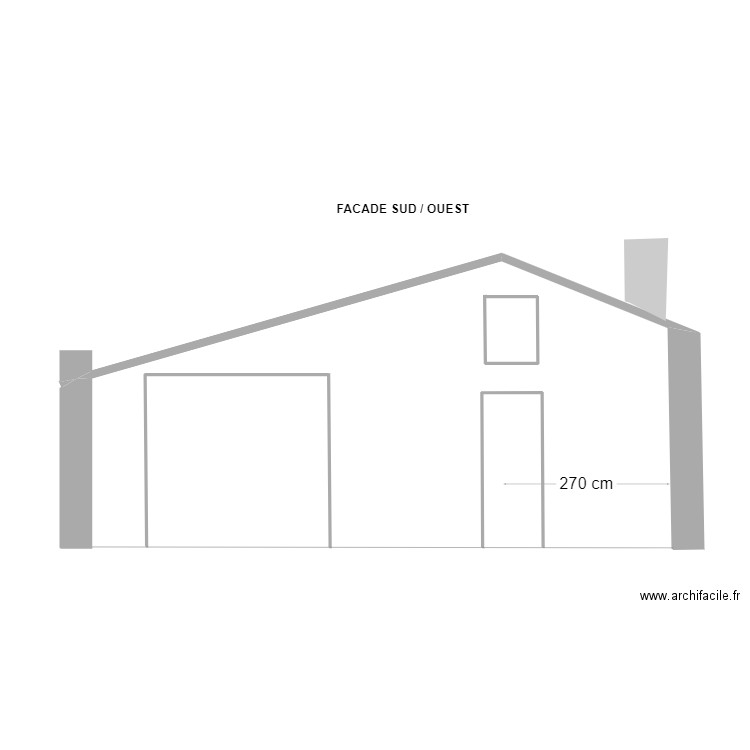 FACADE SUD / OUEST. Plan de 0 pièce et 0 m2